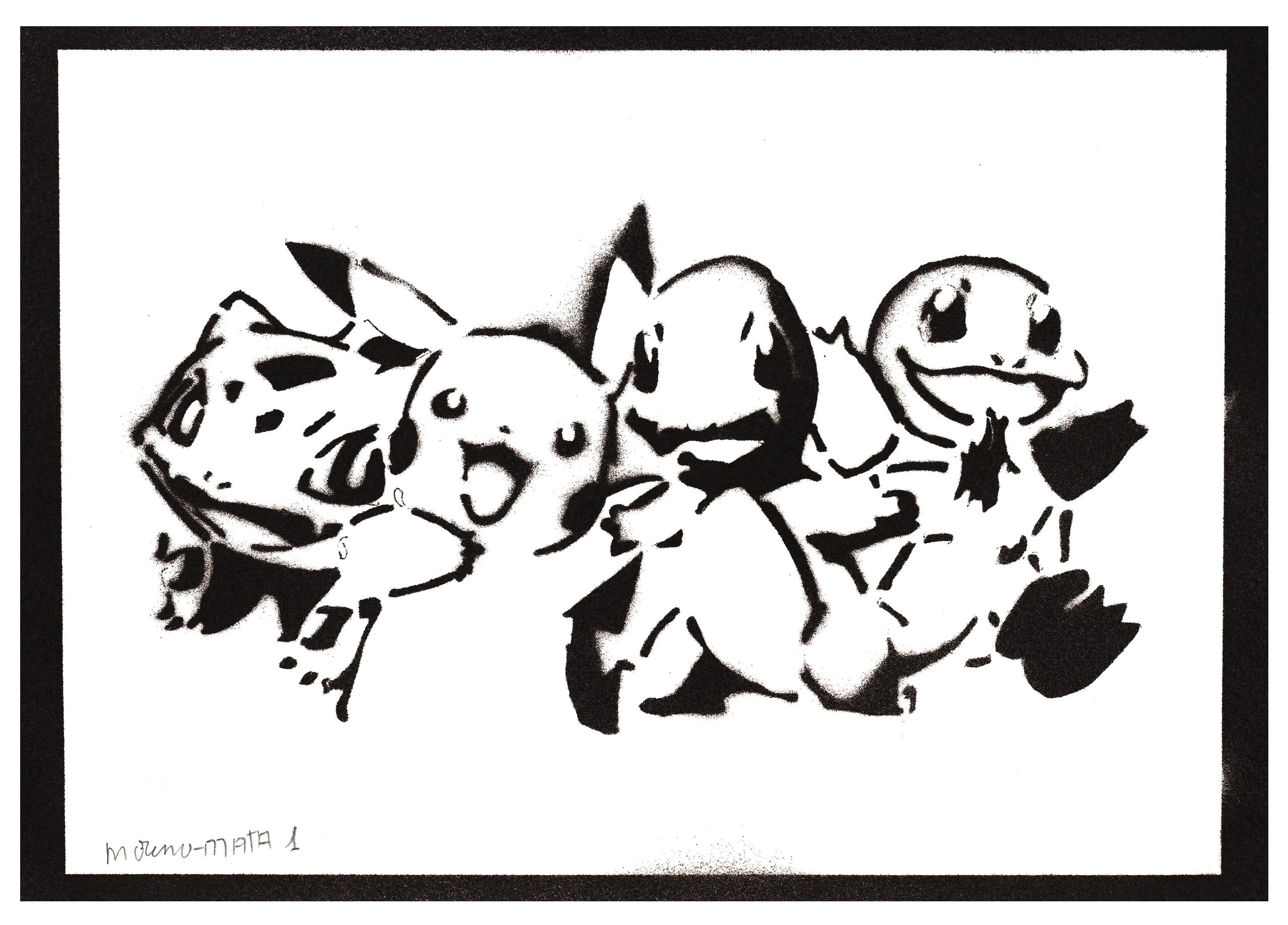 moreno-mata Real Handmade Graffiti Poke... Gamer Poster Room Decor Home Wall Art Decoration Bedroom Gifts for Men and Women