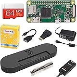 CanaKit Raspberry Pi Zero W (Wireless) Complete Starter MAX Kit with Premium Black Case (64GB Edition)