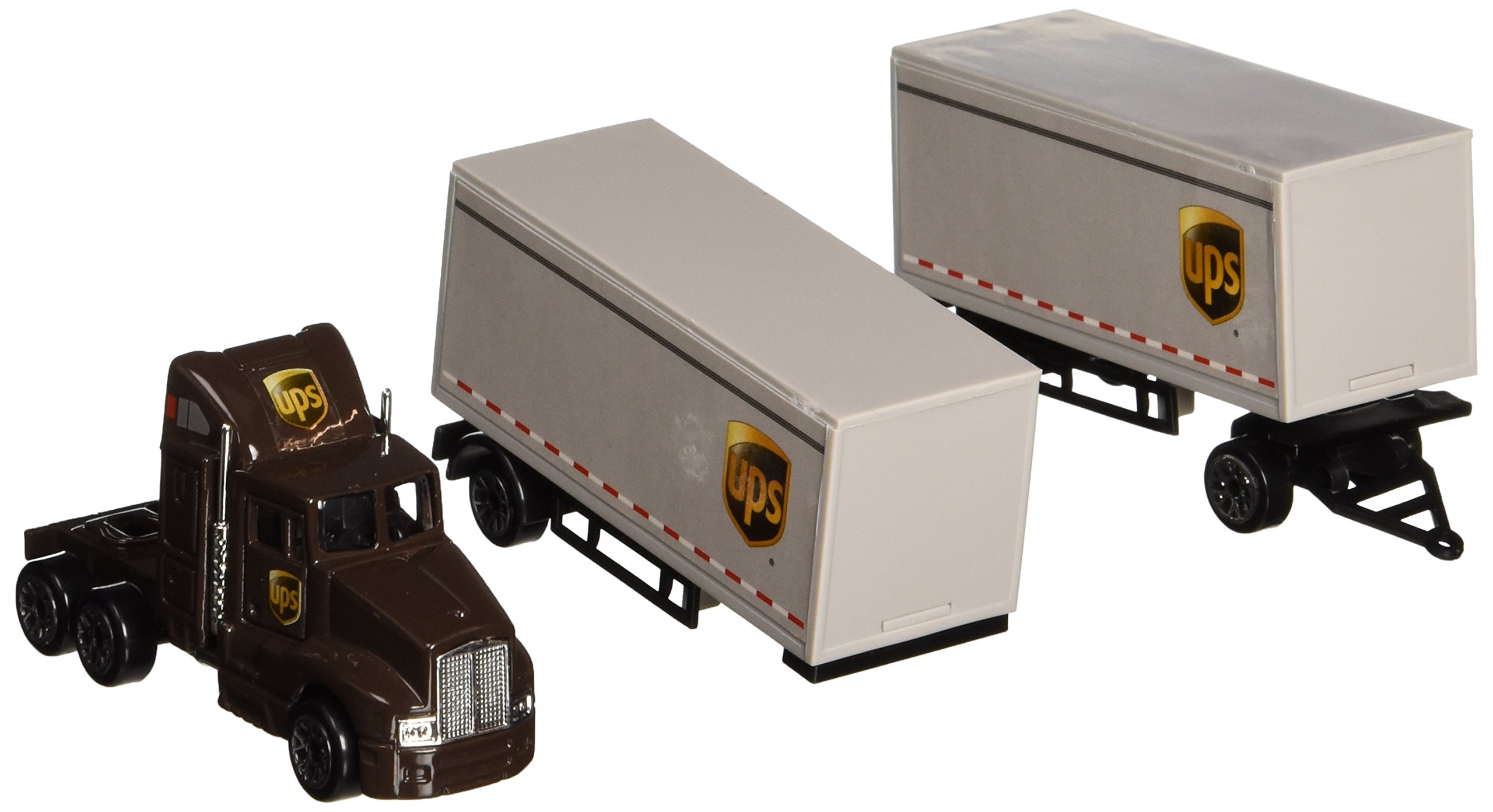 UPS Die Cast Metal Tractor Trailers Truck Toys Collectible Gift Brown