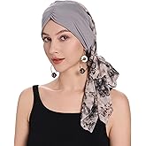 ZLYC Chemo Headwear Head Scarf Headwraps Long Head Covering Lightweight Beanie for Women