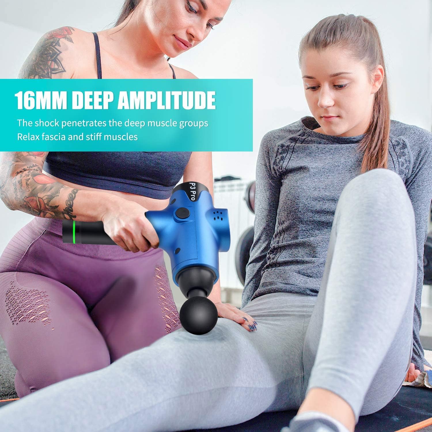 Massage Gun Deep Tissue Percussion Muscle Massager for Pain Relief, Handheld Electric Body Massager Sports Drill Portable Super Quiet Brushless Motor,20Speeds Percussion Massage P3 Pro: Health & Personal Care
