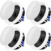 STUDIOFINIX 6.5 Inch Ceiling Speakers 640 Watts 2 Way Flush Mount Passive for Home Theater, Living Room, Office,Kichten,Study Room,Basement,Covered Patio and Flush Mount(4 Speakers)