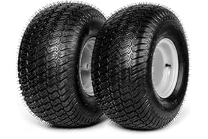 20x10.00-8 Lawn Mower Tubeless Tire & Wheel 2 Pack,3.5" Offset Hub, 3/4" Bore Hole, Garden Tractor Riding Lawnmowers Tyre ATV
