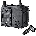 Little Giant P-AAA 115 Volt, 1/160 HP, 120 GPH Manual Submersible Oil-Filled Statuary Fountain/Recirculating Water Pump, 15-Ft. Cord, Black, 523375