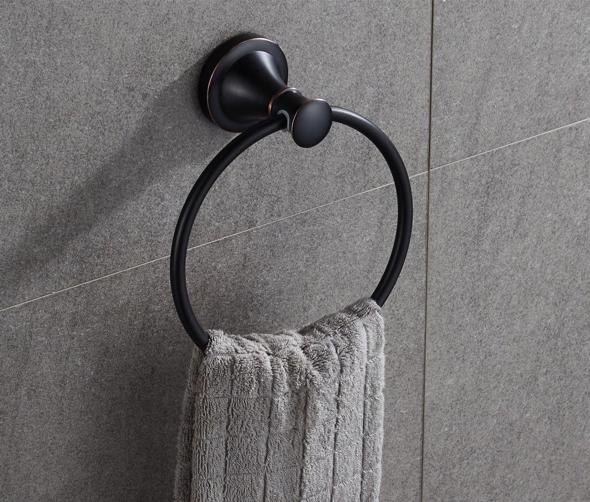 ELLO&ALLO Oil Rubbed Bronze Bathroom Accessories Sets, Wall Mounted Towel Bar Holder Bath Hardware Set: Home & Kitchen