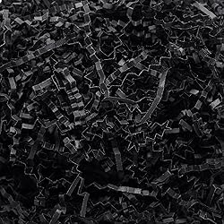Wowxyz 1 LB Crinkle Cut Paper Shred Black Crinkle
