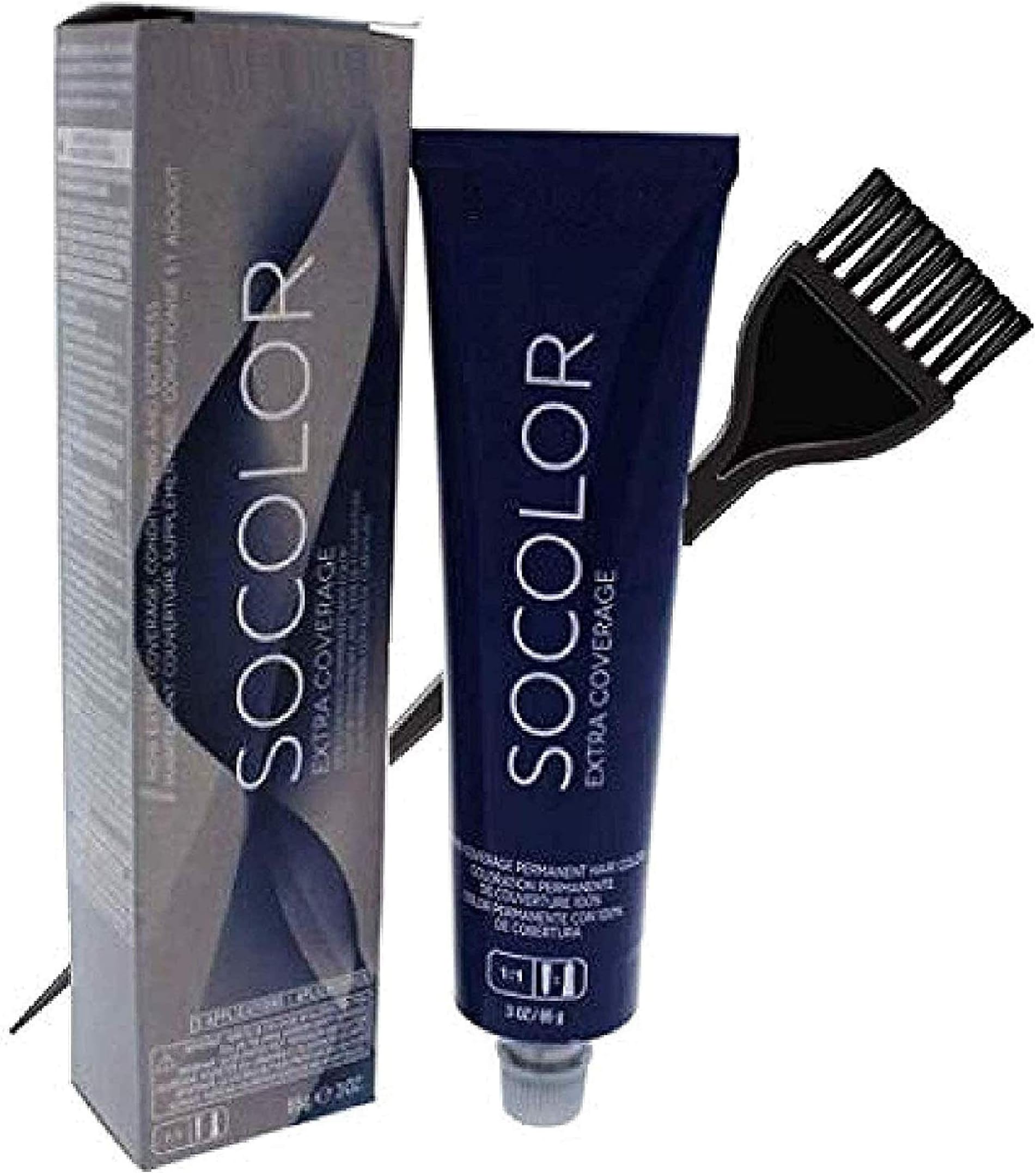 MATRlX SoColor EXTRA COVERAGE, Full 100% Grey Coverage Permanent Cream Hair Color (w/Sleek Tint Brush) So Color Gray Cover Creme Haircolor Dye (505N - Medium Brown Neutral)