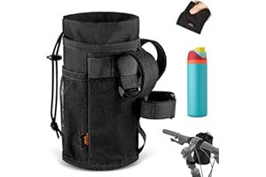 Desing Wish Ultra Thin Bike Water Bottle Holder for Handlebar 24-32 oz Bike Cup Holder with Removable Fastener Straps Bike Bottle Holder for Mountain Bike, Road Bike, eBike, Scooter