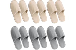AQUEENLY House Slippers - Washable Spa Slippers Non Slip Indoor Guest Slippers for Shoeless Home, Women & Men