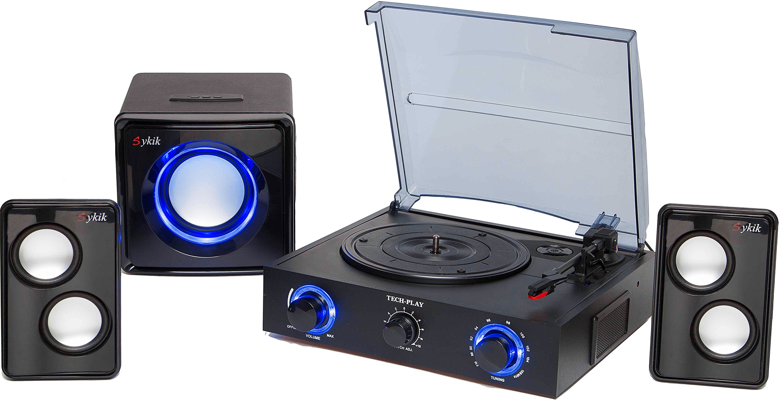 Buy TechPlay TCP2KIT BK, 3 Speed turntable with pitch control
