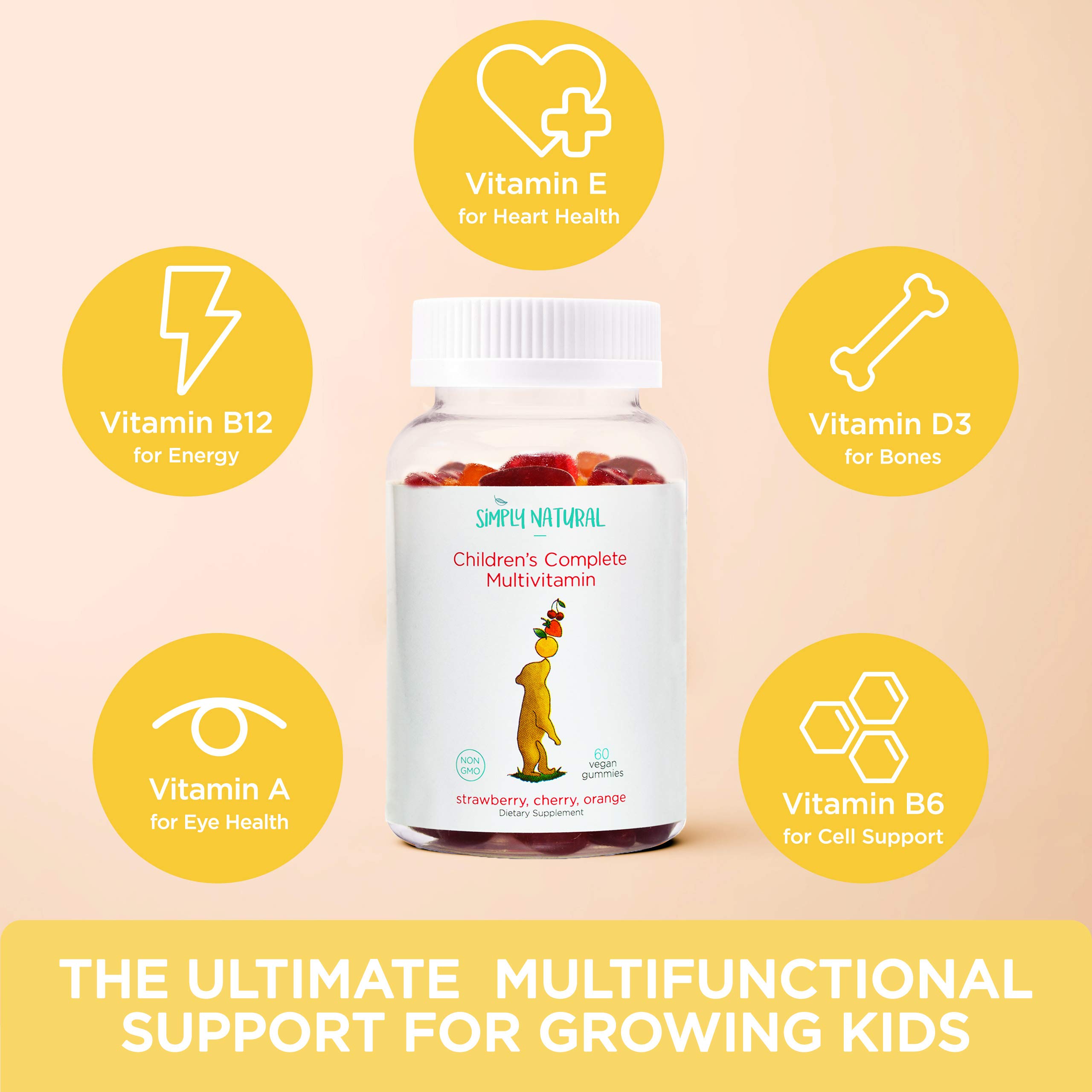 HRMNY Kids and Toddler Gummy Multivitamins (60 Vegetarian Gummies