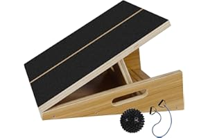 Glintoper Professional Wooden Slant Board, Adjustable Incline Board Calf Ankle Stretcher, 450 lbs Weight Capacity, Non-Slip Stretching Board for Home Office, Extra Side Handle for Portability
