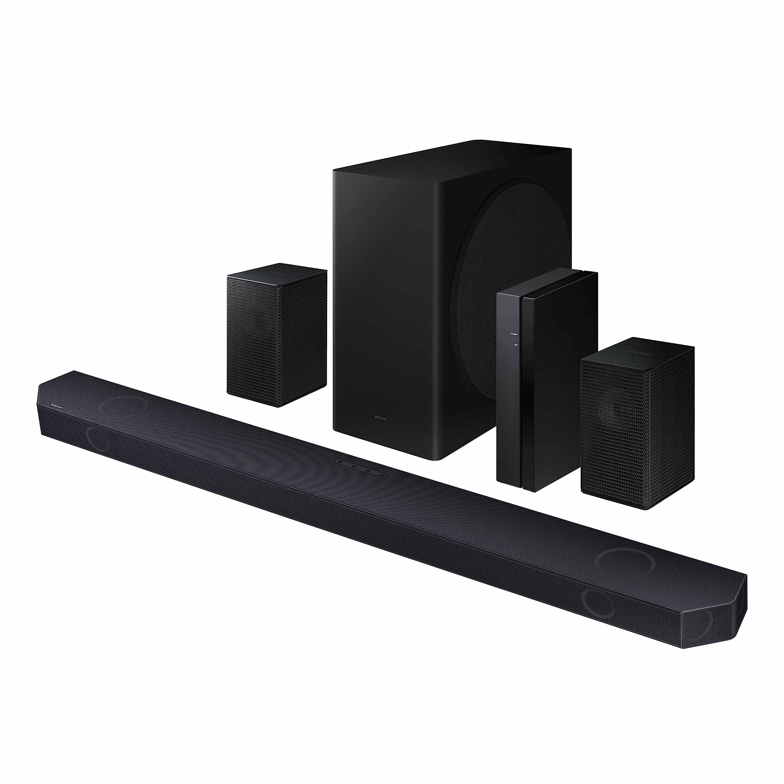 SAMSUNG HW-Q910C 9.1.2ch Soundbar w/ Wireless Dolby Audio, Rear Speaker Included, Q-Symphony, SpaceFit Sound Pro, Adaptive Sound, Game Mode Pro, Airplay 2 with Alexa Built-In