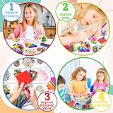obqo 1800+ Pcs Kids Craft Box Purple Storage Box Art Set for Preschool view 4