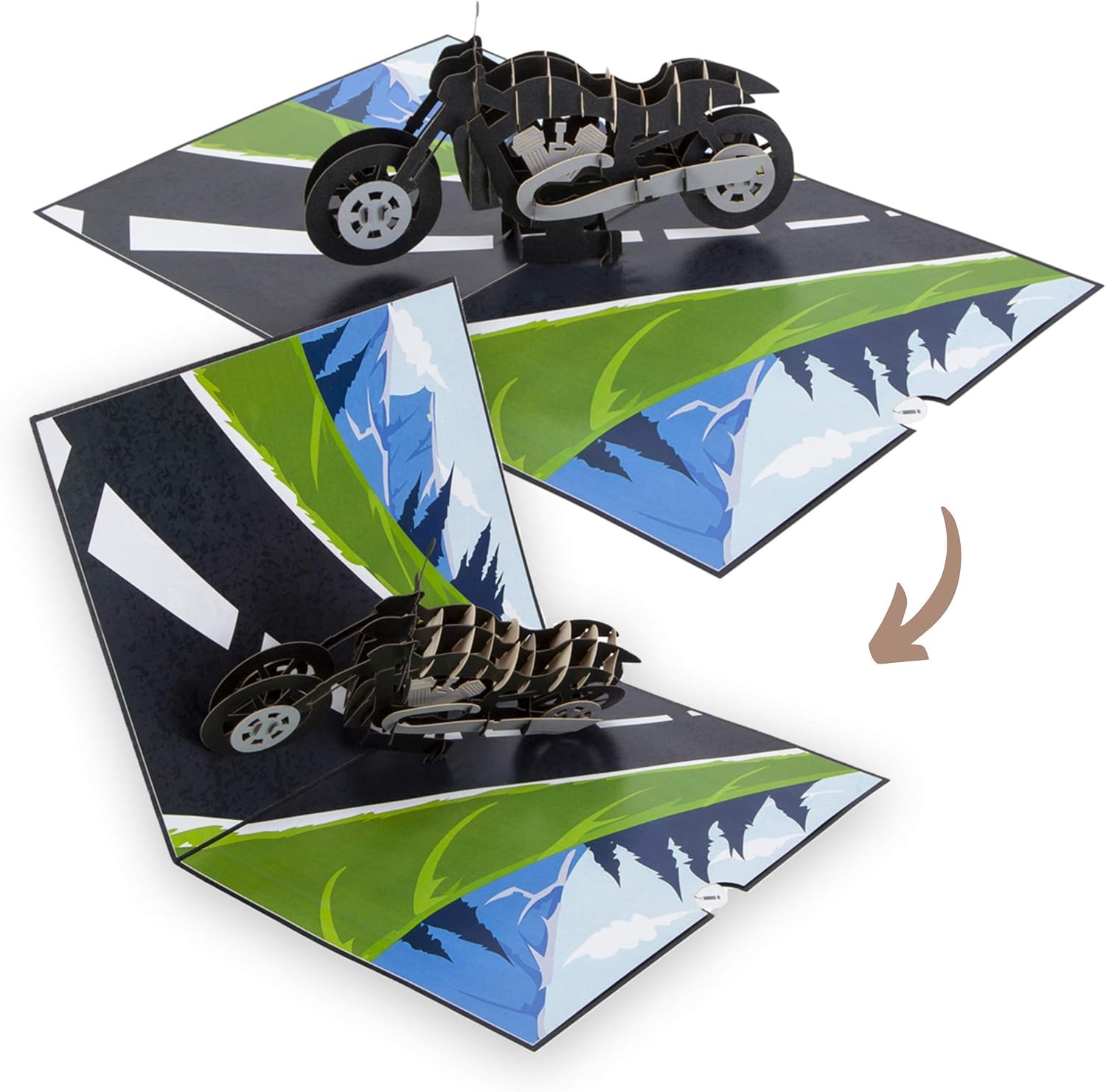 Cardology - Motorbike Pop-Up Card, Motorbike - Harley, 15cm x 20cm - Image 5