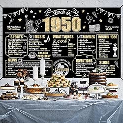 Eiurteao Large 75th Birthday Banner Backdrop