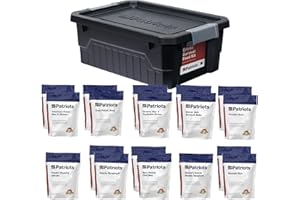 4Patriots Emergency Entree Food Kit – 128 Tasty Freeze-Dried MRE Survival Meals, 25 Year Shelf Life