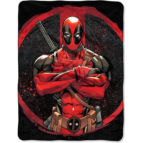 Marvel Deadpool 'Suit Up' Yoga Pants Leggings – OSFM, Black/Red, Premium Cotton Blend