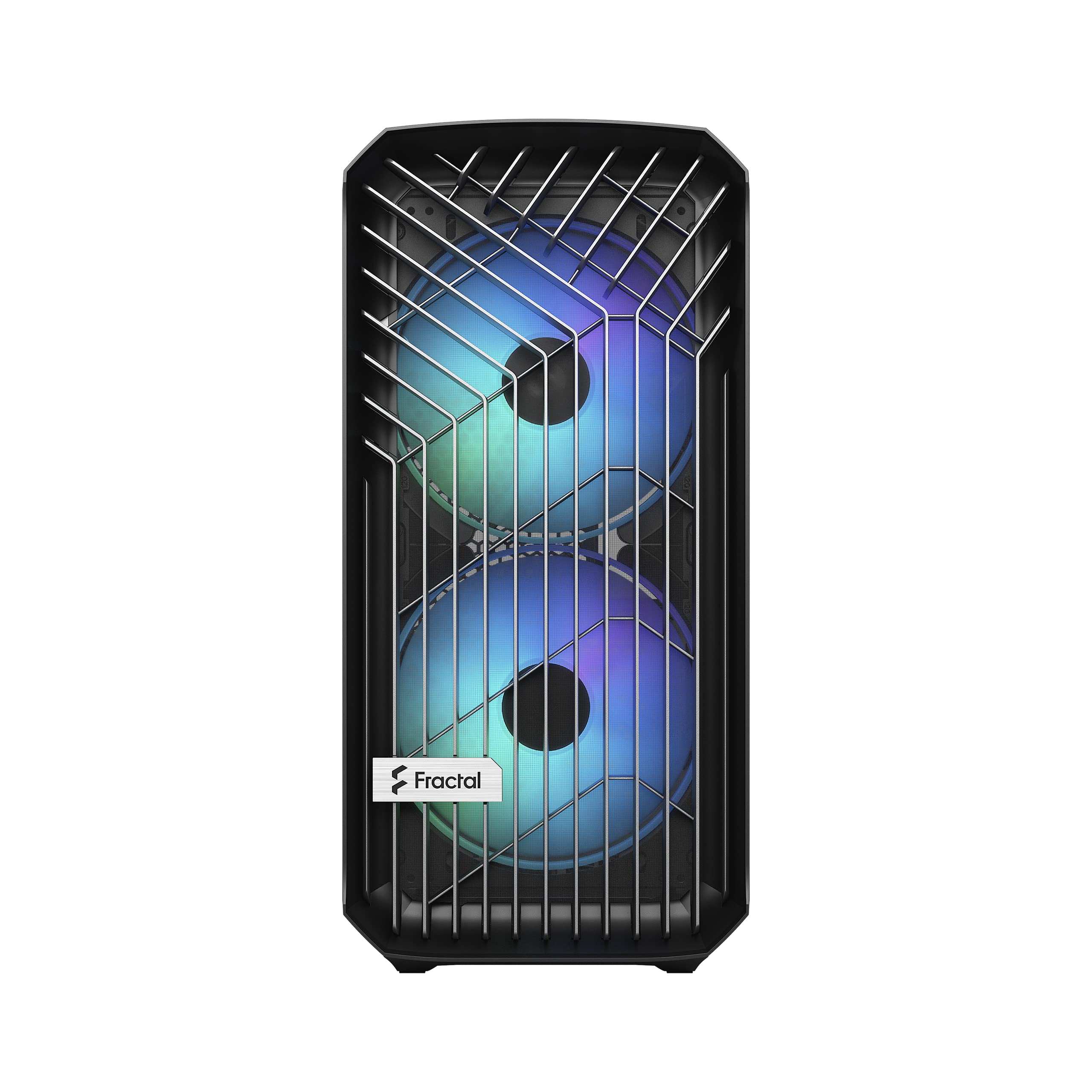 Fractal Design Torrent Compact RGB Black - Light Tint Tempered Glass Side Panels - Open Grille for Maximum air Intake - Two 180mm RGB PWM Fans Included - Type C - ATX Airflow Mid Tower PC Gaming Case