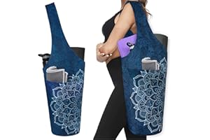 BAGYG Yoga Mat Bag - Long Tote with Pockets - Holds More Yoga Accessories - Yoga Bag Fit Most Size Mats - Yoga Mat Carrier