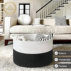 INDRESSME Large Cotton Rope Baskets for