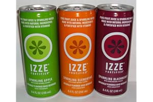 Izze Sparkling Variety Pack - Blackberry - Apple - Clementine 8.4 Oz Cans (Pack of 12)