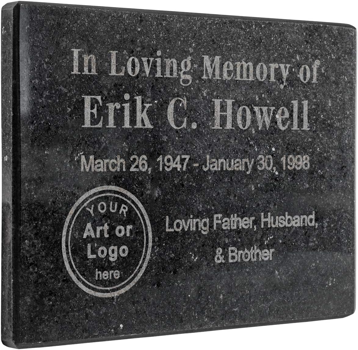 Hardscaping Materials - PlaqueMaker Personalized Granite Stone - Add Your Own Text and Artwork. Can Be Used as a Memorial, Garden Stone, Dedication Sign, Directional Sign, or Sympathy Gift (7 x 5 x .04