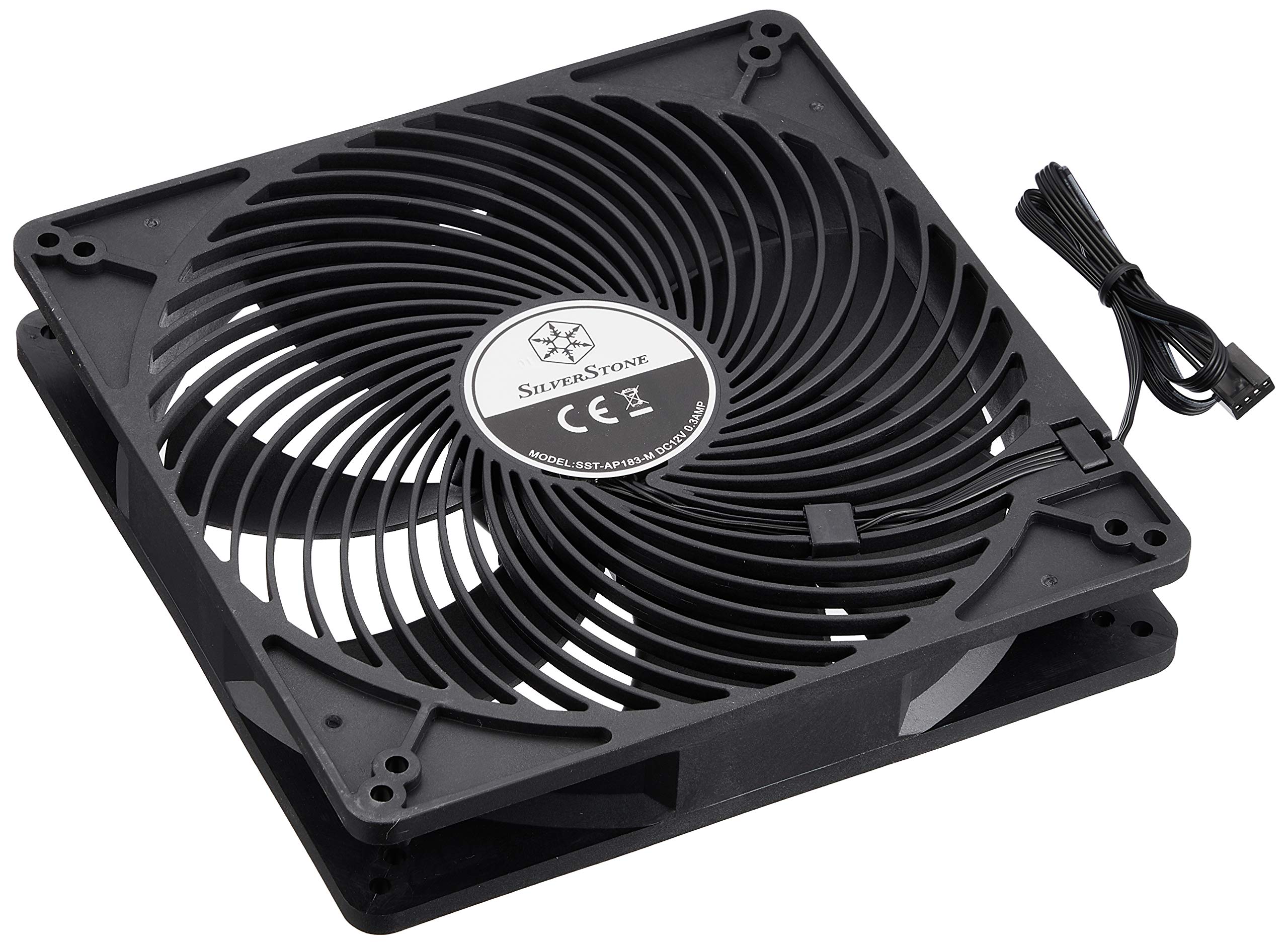 SilverStone SST-AP183 - Air Penetrator Computer Case Cooling Fan 180mm, High Airflow, black