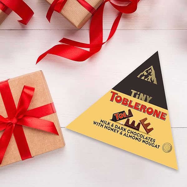 TOBLERONE TINY ASSORTED CHOCOLATE BARS VARIETY PACK (MILK & DARK), 1 GIFT BOX (25 PIECES)