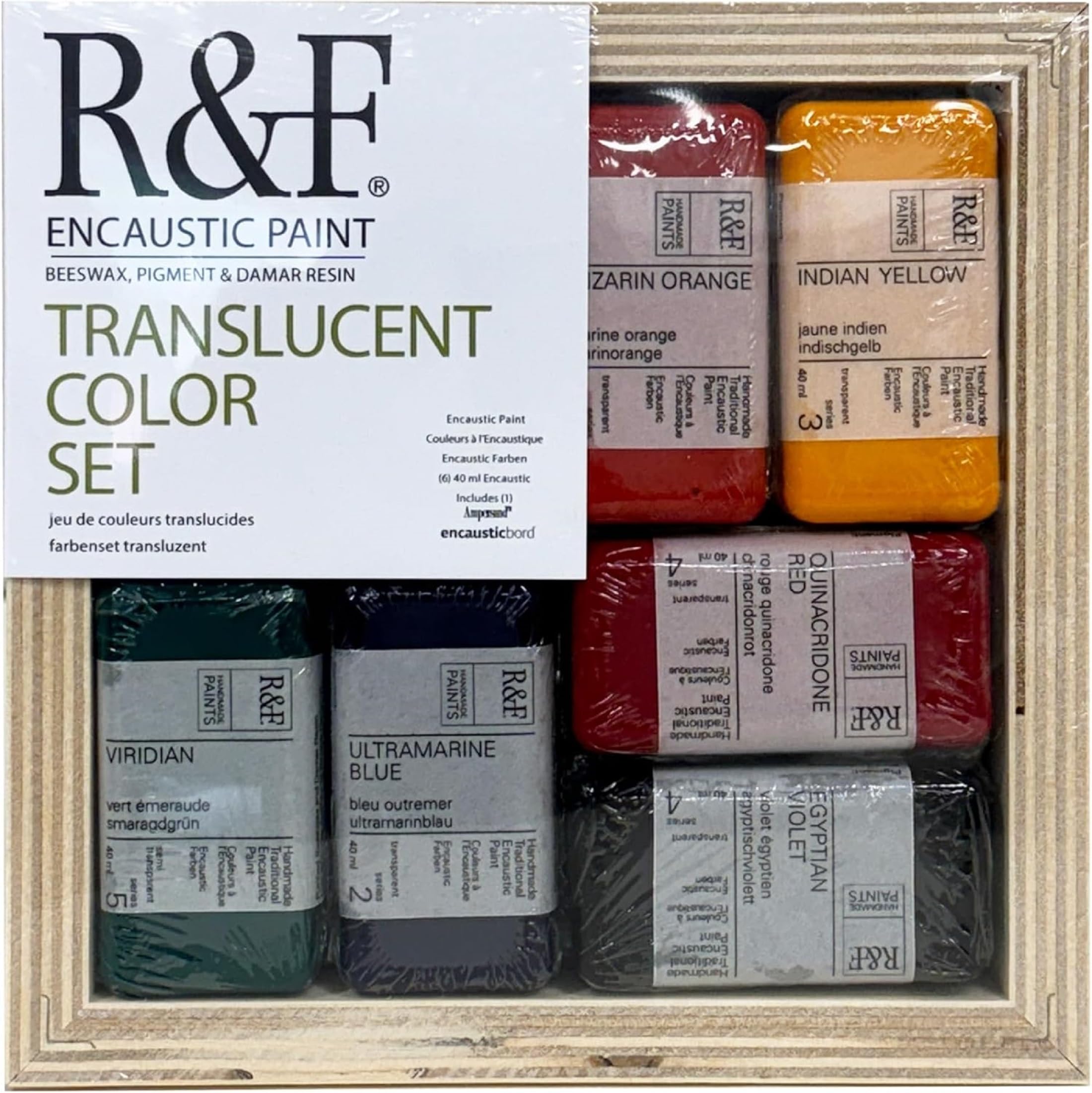 R & F Encaustic (Wax Paint) Translucent Colour SET