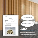 Art3d 4 Pack Acoustic Wood Slat Wall Panels Teak 2.88㎡ 3D Decor Ceiling Wall view 6