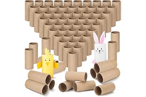 Henoyso 200 Pcs Cardboard Tubes for Craft Bulk 1.57 x 3.35 Inches DIY Empty Toilet Paper Rolls Thick Handmade Sturdy Cardboard Tubes Gift for Christmas Kids School Classroom Art Supplies DIY (Brown)