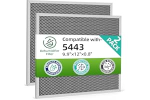 Sikidink 5443 Washable Dehumidifier Filter MERV 8 Compatible with Aprilaire Whole-House Dehumidifiers Models 1830 1850 1852 and Ventilation Models 8191 8192,10x12x1,2 Pack