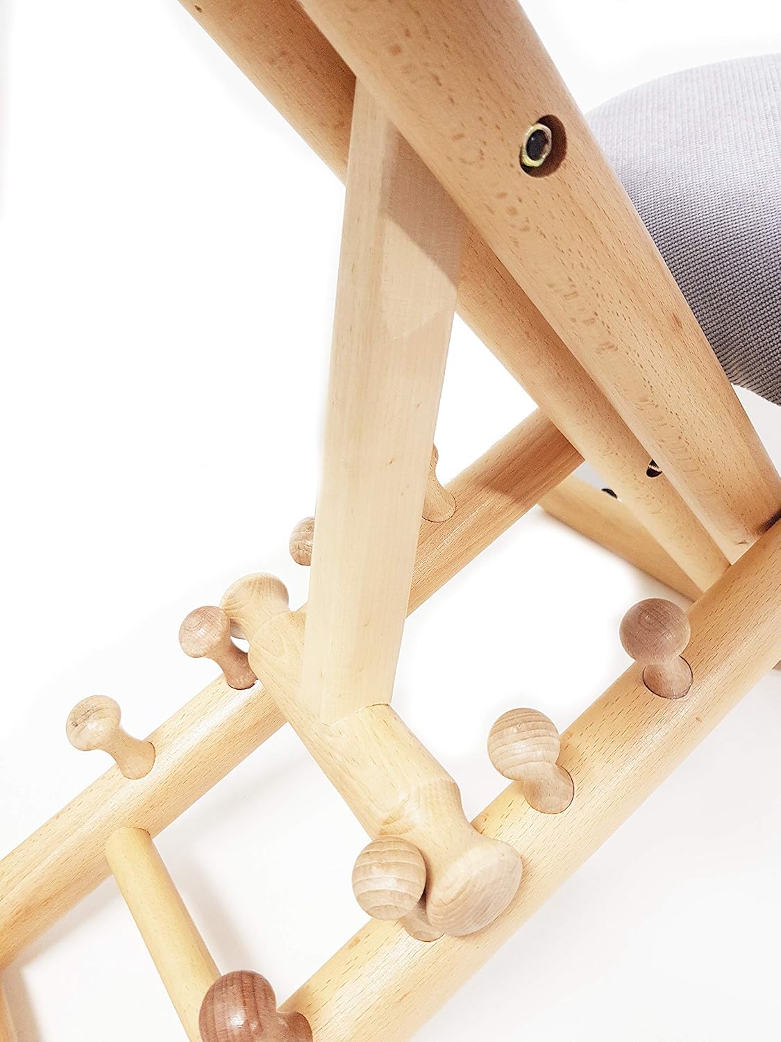 Naturel avec siège Gris Snug Chaise Ergonomique Professionnelle sans Dossier Le Classique siège