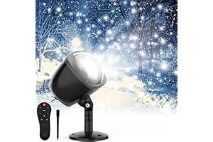 SOMKTN Christmas Snowfall Projector Lights Outdoor,Snow Falling Projector Lamp Dynamic Snow Effect Christmas Dot Decorations Lighting for Xmas House.Garden Yard, Party,Club, Landscape