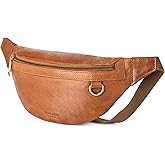Berliner Bags Vintage Genuine Leather Fanny Pack Turin, Belt Bag, Crossbody Sling Bag for Men and Women - Brown