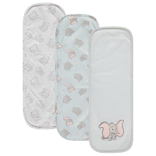 Disney Baby Burp Cloths 3 Pack – 100% Cotton – Mickey Mouse, Minnie Mouse, Winnie The Pooh, Dumbo – Soft & Absorbent Newborn Essentials for Boys & Girls
