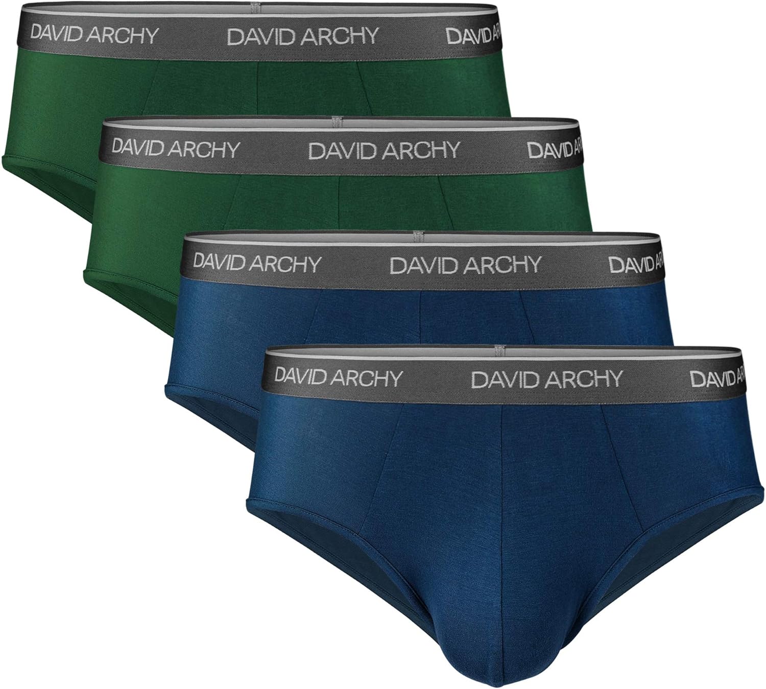 DAVID ARCHY Men's Underwear Bamboo Rayon Breathable Ultra Soft Comfort Lightweight Pouch Briefs in 4 Pack at  Men’s Clothing store