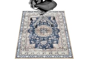 LREEDY Office Chair Mat for Hardwood Floor & Tile Floor,36"X 48" Heavy Duty Desk Chair Mat for Hard Floors, Under Desk Rug for Rolling Computer Chair,Anti Slip,Low Pile Carpet Floor Protector-Navy