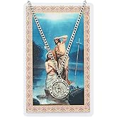 Pewter Pendant with Prayer Card St. John the Baptist Round