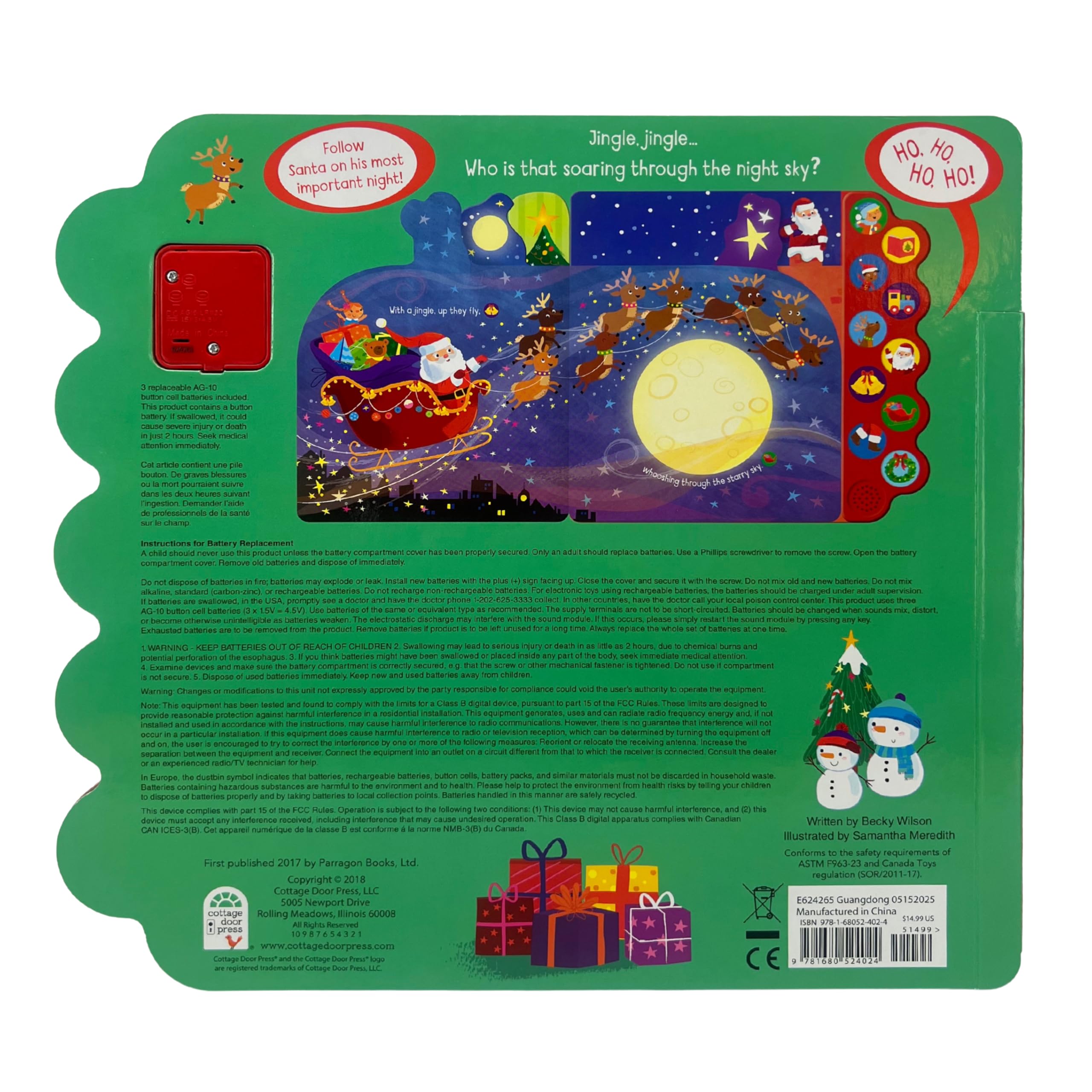 Jolly Jingle 10-Button Children's Christmas Sound Book (Interactive Children's Sound Book with 10 Festive Christmas Sounds)