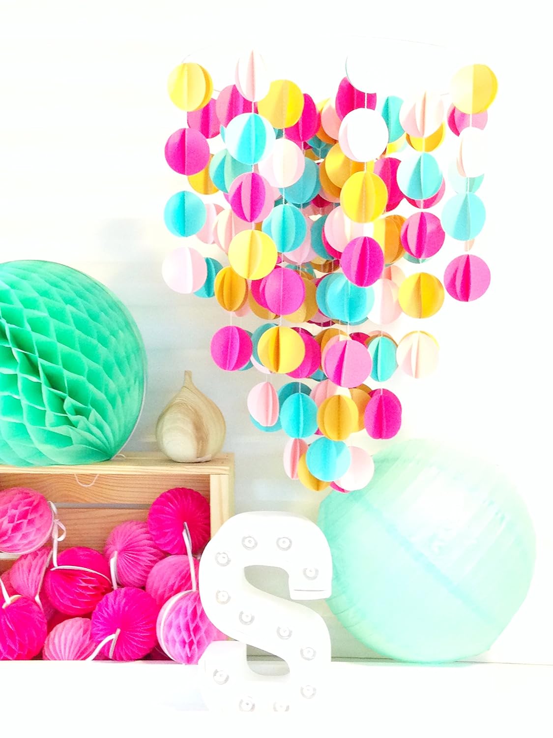 pink and gold crib mobile