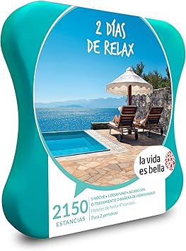LA VIDA ES BELLA - Caja Regalo mujer hombre pareja idea de regalo - 2 días de relax -