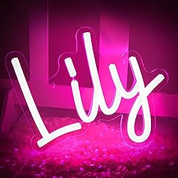 ATTNEON Neon Sign for Wall Decor, LED Lily Name