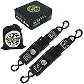 STARLEAPARTS Transom Tie Down Kits (2PK) -2" x 48" Boat Transom Straps - 1,200lb Break Strength Boat Straps for Trailer, Boat or Kayak Secure(Black)