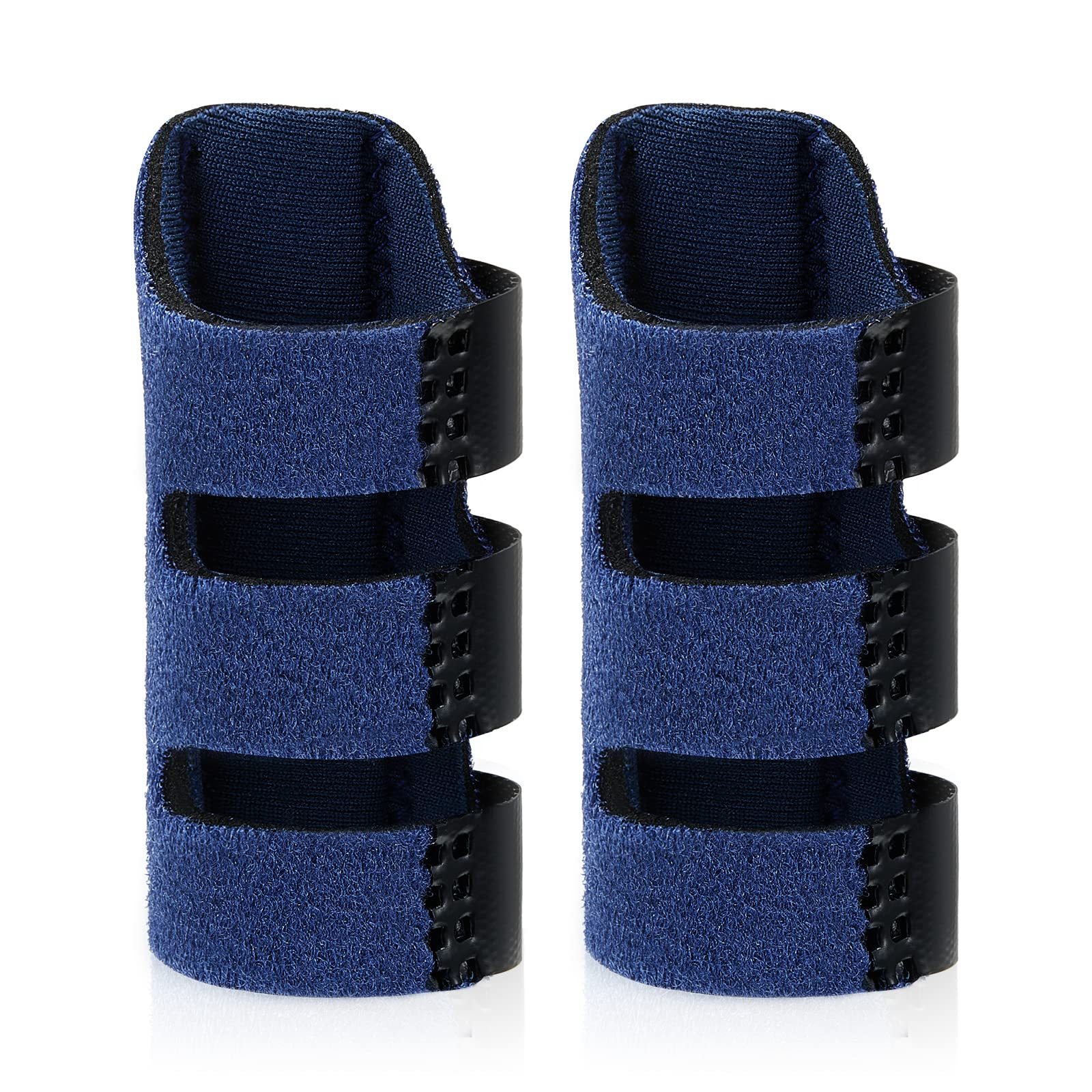 Echify Finger Splint - 2pcs Upgraded Finger Support Trigger Finger Brace with 3 Adjustable Fixing Belt Mallet Finger Splints for Straighten Broken Bent Finger & Arthritis Pain Relieve