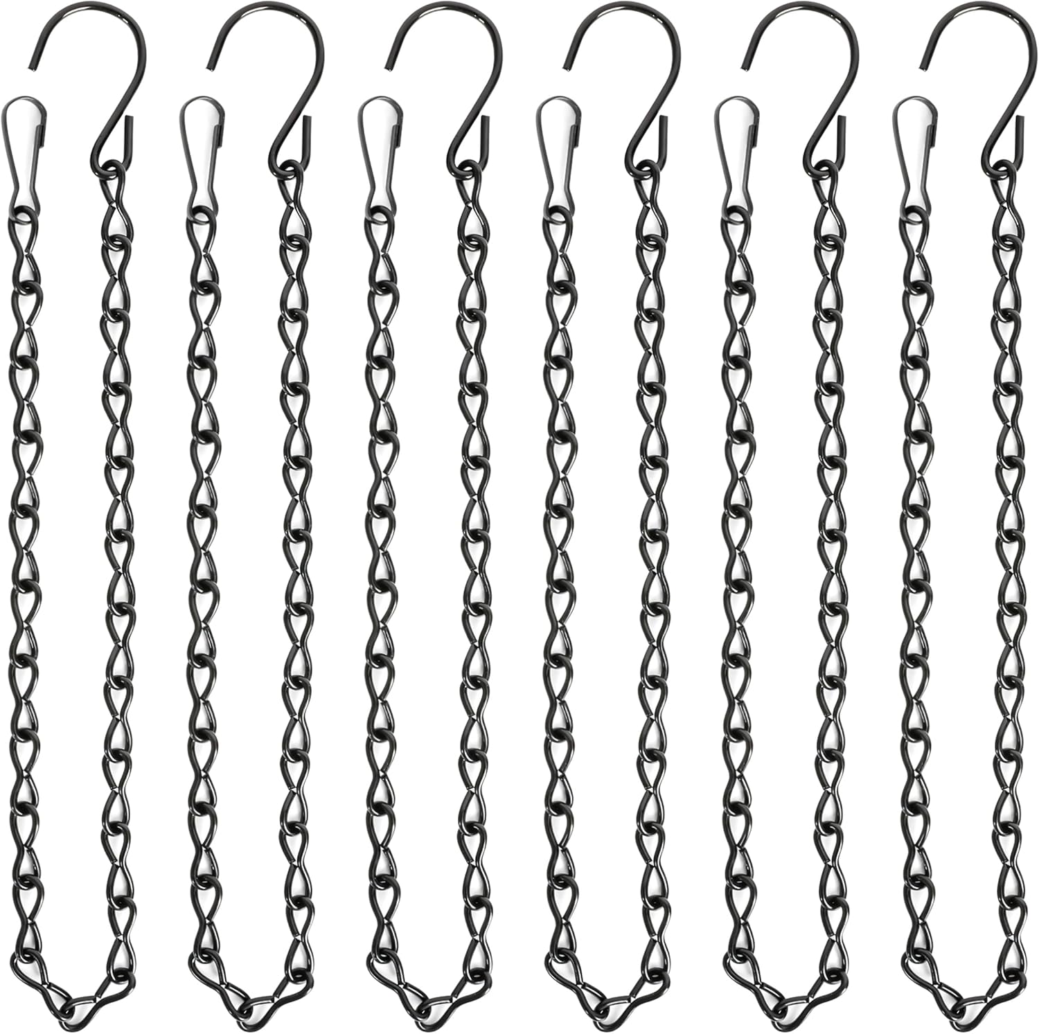 Outdoor Hanging Brackets - VRSS Hanging Chains for Hanging Planter Basket Bird Feeder Lanterns Ornaments Wind Chimes Billboards DIY Crafts (19 inch 6pcs)