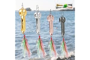 Relaxgiant 4 Pcs Funny Fishing Lures Bass Fishing Lures for Freshwater Saltwater Top Water Fish Gear Gag Gift for Fish Lovers