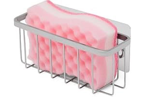 blinc Rust Proof! in Sink Stainless Steel Sponge Holder | Adhesive Kitchen & Bathroom Caddy for Sponges, Scrubbers and Soaps