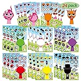 WYKDAG 24pcs 9”x6 Make-a-face sprunki Sticker for